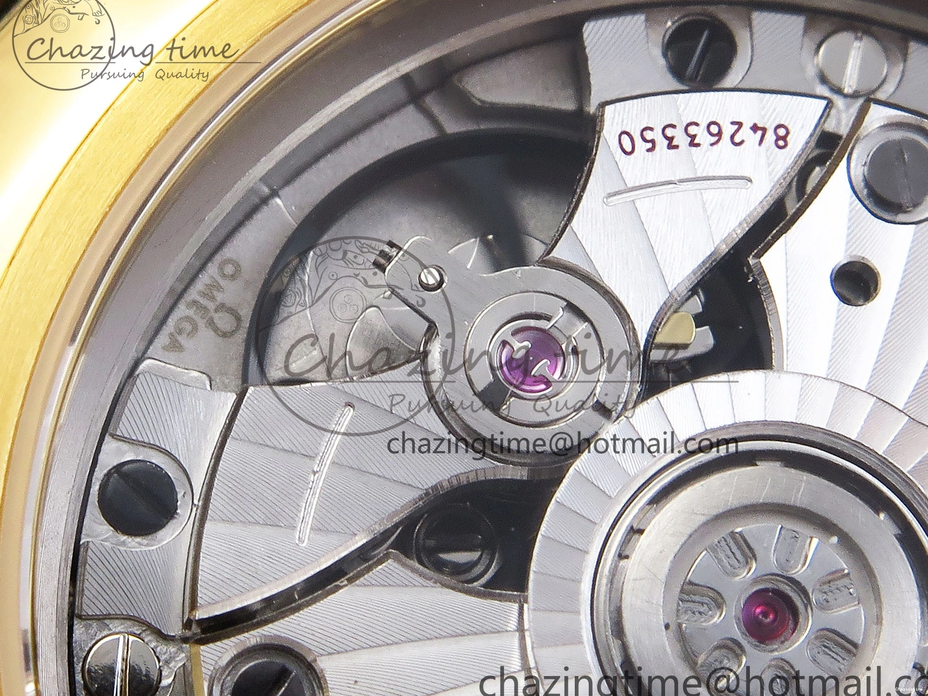 0202 De Ville Date YG MKF 1:1 Best Edition White Textured Dial Roman Marker on Brown Leather Strap A Refined 7756